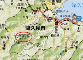 碁盤ヶ岳地図(クリックして大きく)