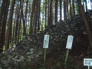 原型をとどめる防塁