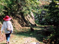 猿と登山者